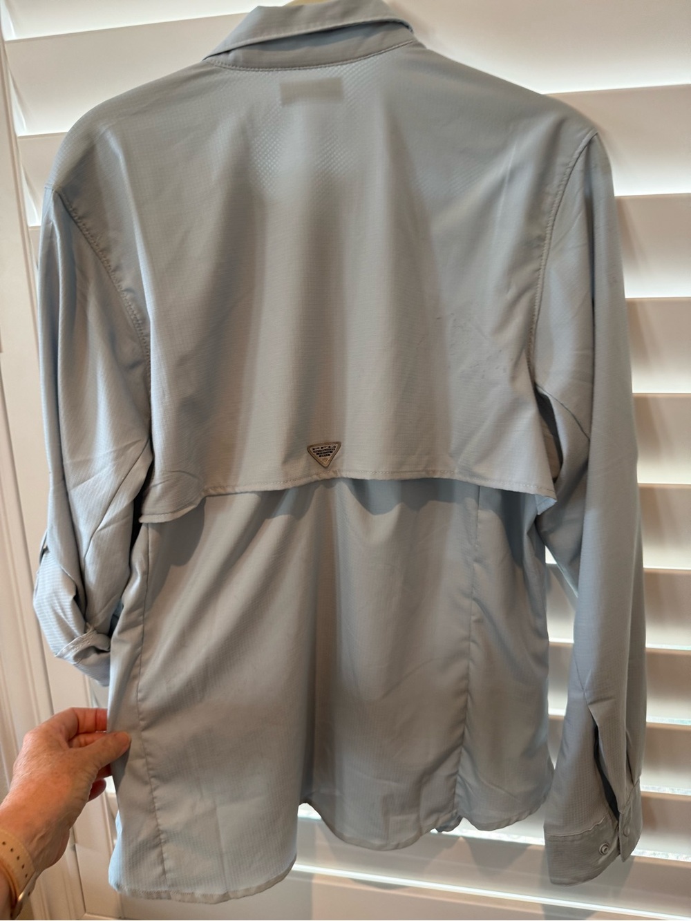 Columbia Tamiami Women’s Light Gray Lightweight Button-Up Shirt Jacket - Picture 2 of 9